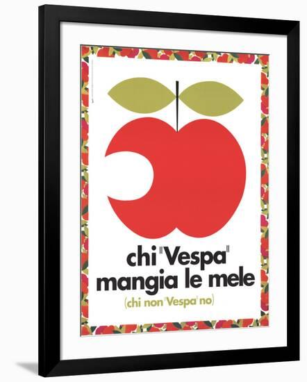 Those Who "Vespa" Eat Apples; Those Who Don't "Vespa" Don't-null-Framed Art Print