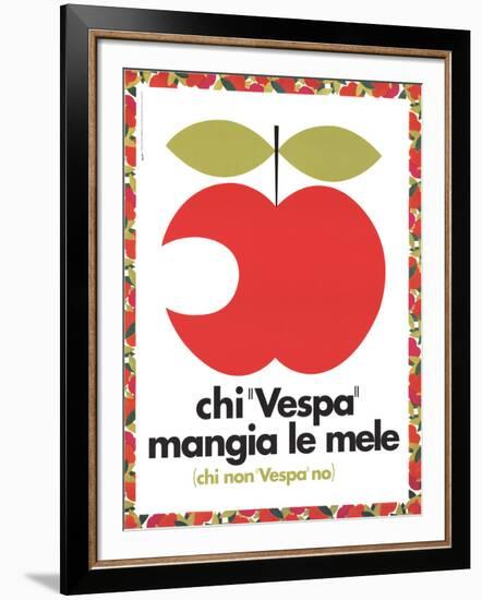 Those Who "Vespa" Eat Apples; Those Who Don't "Vespa" Don't-null-Framed Art Print