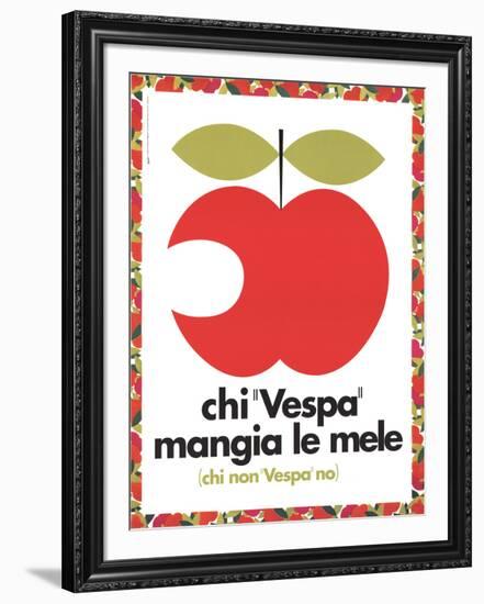 Those Who "Vespa" Eat Apples; Those Who Don't "Vespa" Don't-null-Framed Art Print