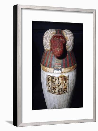 Thoth as Baboon, Canopic Jar, 22nd Dynasty, c1550BC-1069 BC-Unknown-Framed Giclee Print