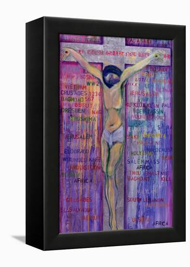 Thou Shalt Not Kill, 2000-Laila Shawa-Framed Premier Image Canvas