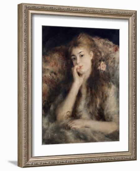 Thoughtful, La Pensee-Pierre-Auguste Renoir-Framed Giclee Print