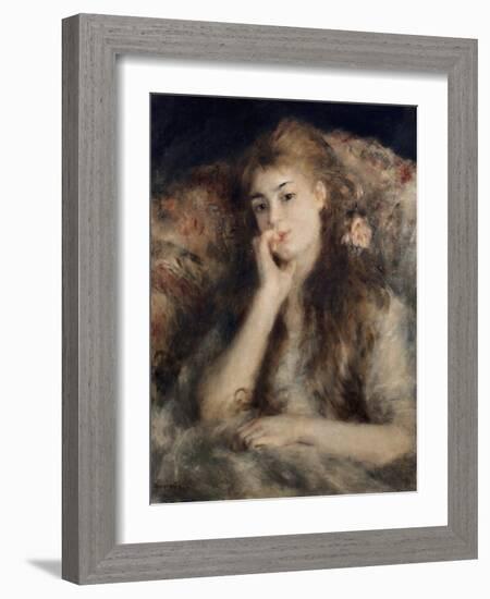 Thoughtful, La Pensee-Pierre-Auguste Renoir-Framed Giclee Print