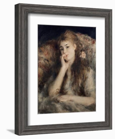 Thoughtful, La Pensee-Pierre-Auguste Renoir-Framed Giclee Print