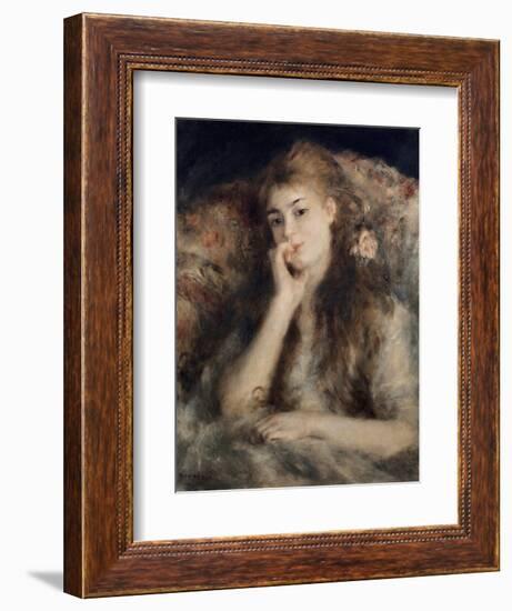 Thoughtful, La Pensee-Pierre-Auguste Renoir-Framed Giclee Print