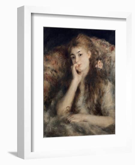 Thoughtful, La Pensee-Pierre-Auguste Renoir-Framed Giclee Print