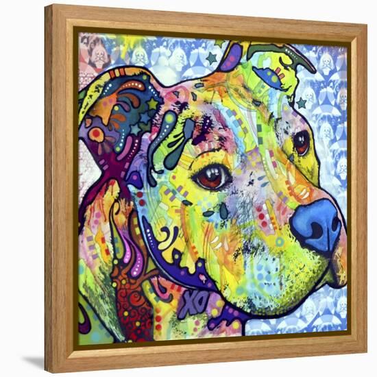Thoughtful Pit Bull This Years Love 2013 Part 2-Dean Russo-Framed Premier Image Canvas