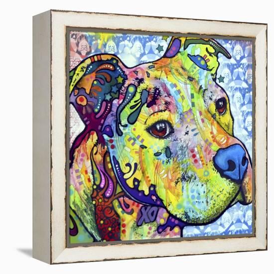 Thoughtful Pit Bull This Years Love 2013 Part 2-Dean Russo-Framed Premier Image Canvas