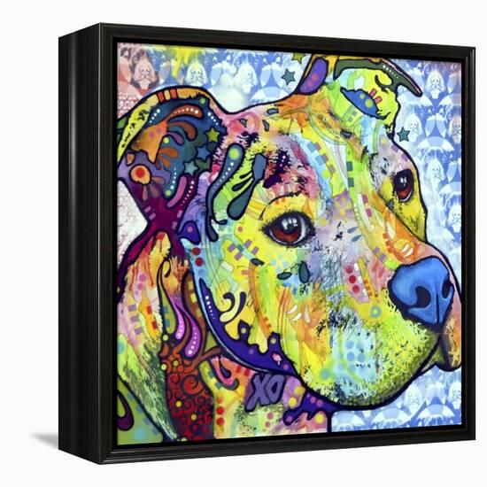 Thoughtful Pit Bull This Years Love 2013 Part 2-Dean Russo-Framed Premier Image Canvas