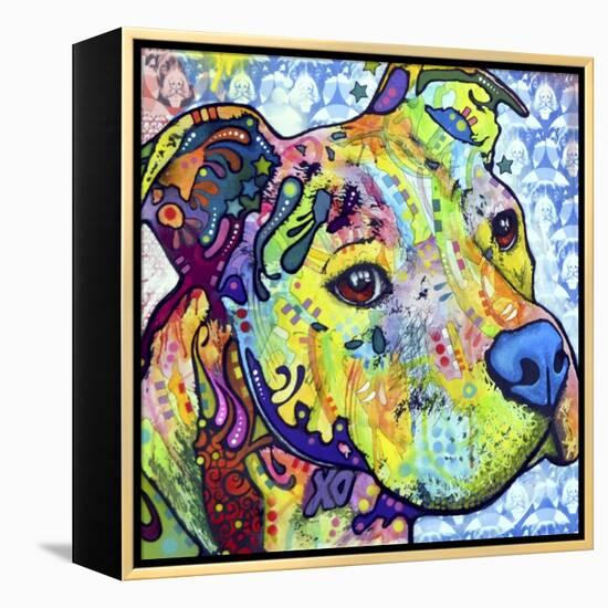 Thoughtful Pit Bull This Years Love 2013 Part 2-Dean Russo-Framed Premier Image Canvas