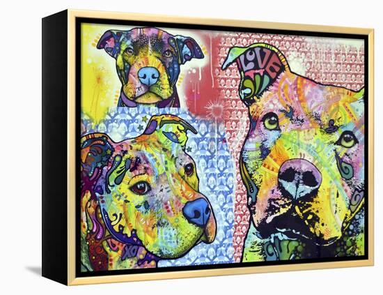 Thoughtful Pit Bull This Years Love 2013 Part 3-Dean Russo-Framed Premier Image Canvas