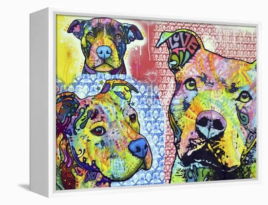 Thoughtful Pit Bull This Years Love 2013 Part 3-Dean Russo-Framed Premier Image Canvas