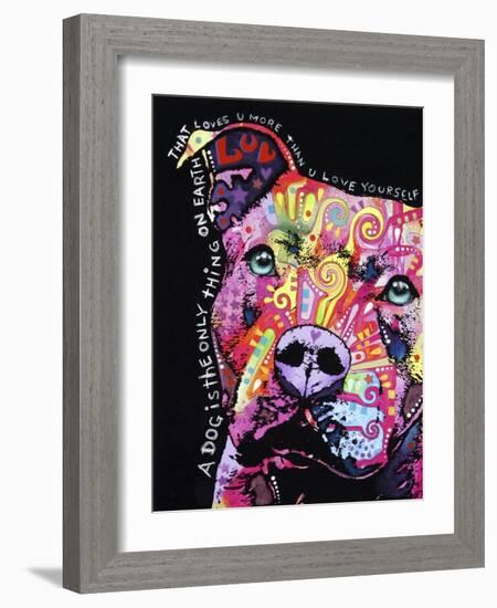 Thoughtful Pit Bull-Dean Russo-Framed Giclee Print