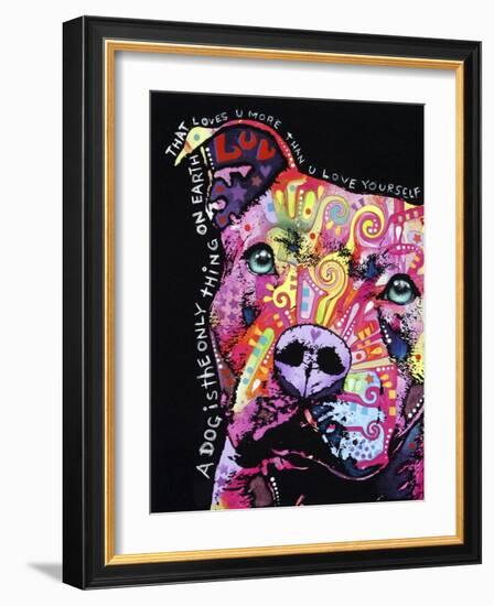 Thoughtful Pit Bull-Dean Russo-Framed Giclee Print