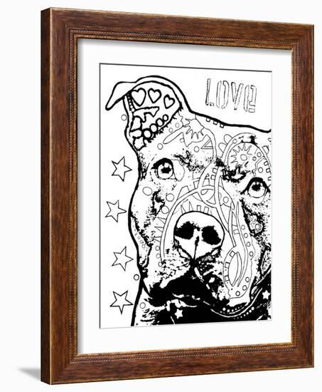 Thoughtful Pitbull CB 1-Dean Russo-Framed Giclee Print