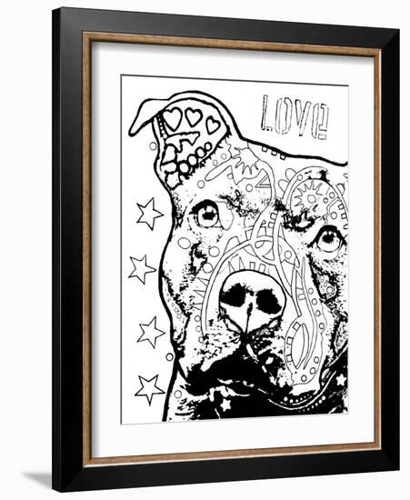 Thoughtful Pitbull CB 1-Dean Russo-Framed Giclee Print