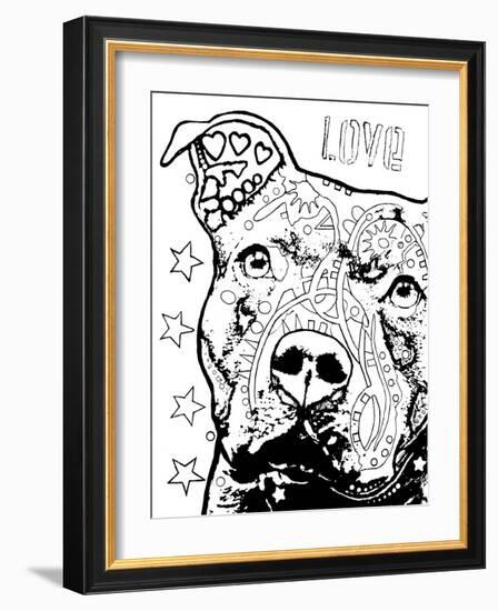 Thoughtful Pitbull CB 1-Dean Russo-Framed Giclee Print
