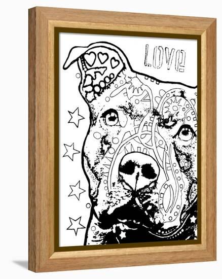 Thoughtful Pitbull CB 1-Dean Russo-Framed Premier Image Canvas