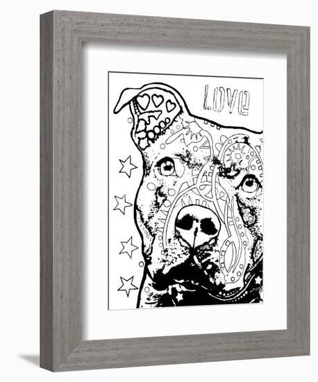 Thoughtful Pitbull CB 1-Dean Russo-Framed Giclee Print