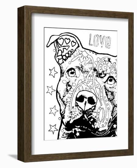 Thoughtful Pitbull CB 1-Dean Russo-Framed Giclee Print