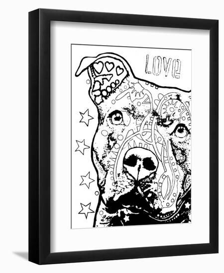 Thoughtful Pitbull CB 1-Dean Russo-Framed Giclee Print