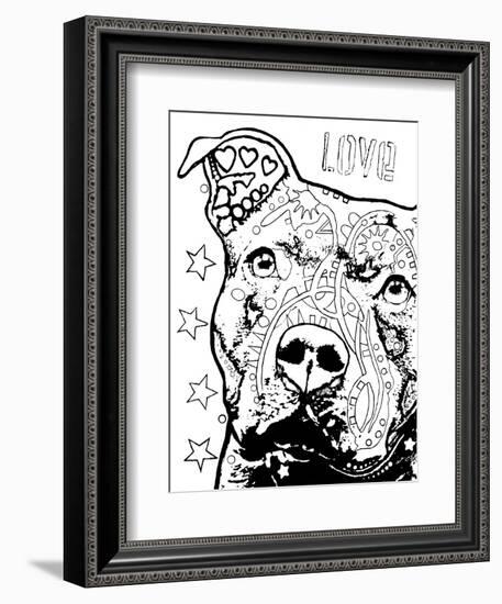 Thoughtful Pitbull CB 1-Dean Russo-Framed Giclee Print