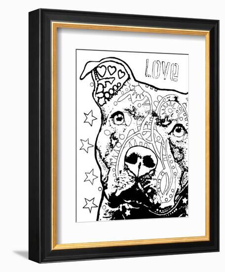 Thoughtful Pitbull CB 1-Dean Russo-Framed Giclee Print