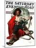 "Thoughts of Home" Saturday Evening Post Cover, June 14,1924-Norman Rockwell-Mounted Premium Giclee Print