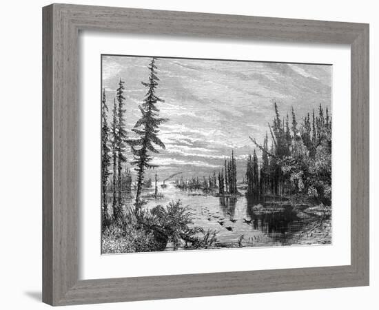 Thousand Islands Region, Ontario, Canada, 19th Century-Paul Huet-Framed Giclee Print