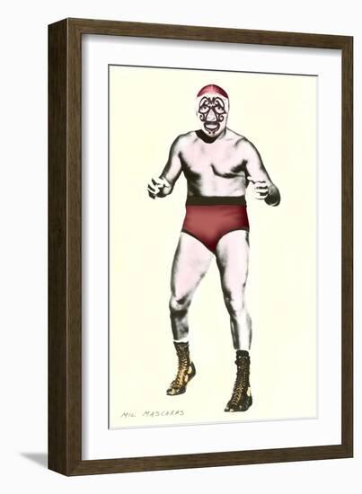 Thousand Masks, Mexican Wrestler-null-Framed Art Print
