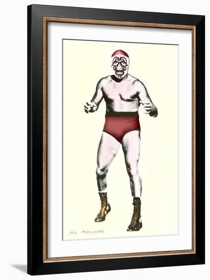 Thousand Masks, Mexican Wrestler--Framed Art Print