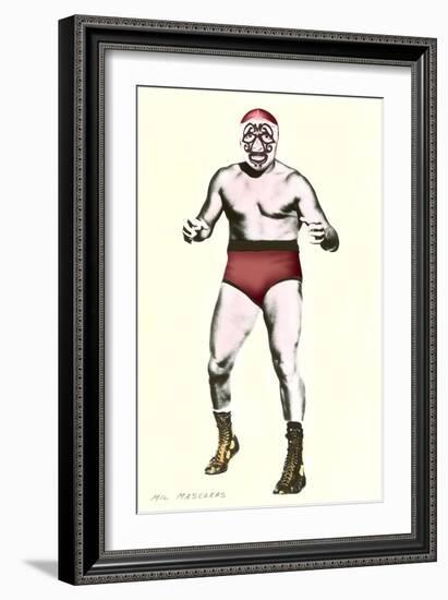 Thousand Masks, Mexican Wrestler--Framed Art Print