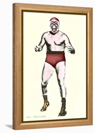 Thousand Masks, Mexican Wrestler-null-Framed Stretched Canvas