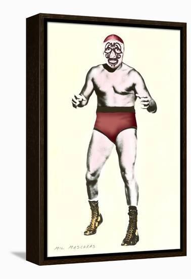 Thousand Masks, Mexican Wrestler-null-Framed Stretched Canvas