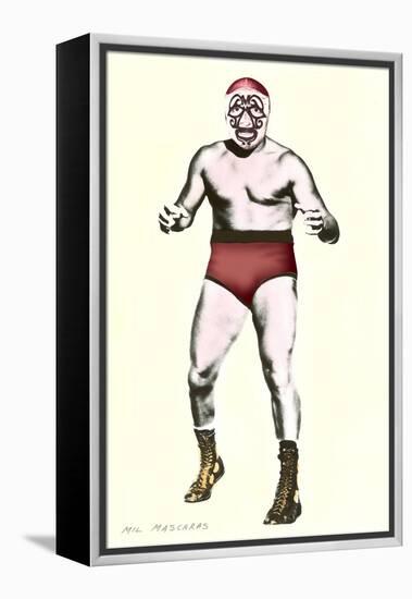 Thousand Masks, Mexican Wrestler-null-Framed Stretched Canvas