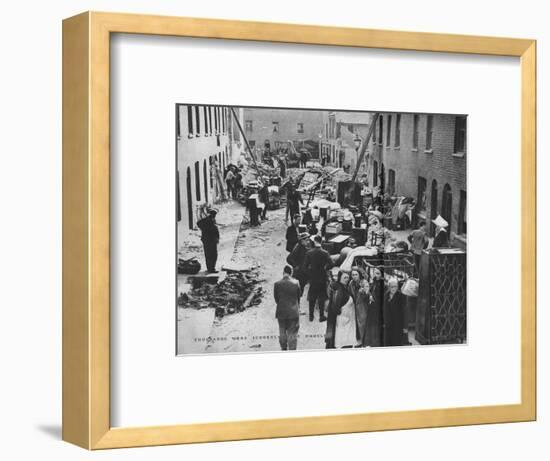 'Thousands Were Suddenly Made Homeless', c1940 (1942)-Unknown-Framed Photographic Print