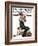 "Threading the Needle" Saturday Evening Post Cover, April 8,1922-Norman Rockwell-Framed Giclee Print