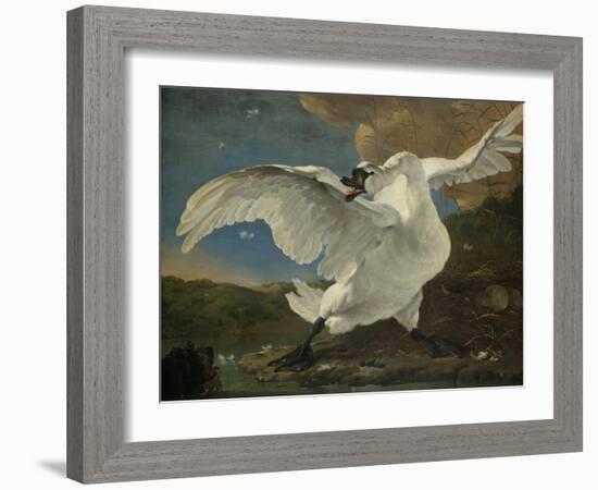 Threatened Swan, Jan Asselijn-Jan Asselijn-Framed Art Print