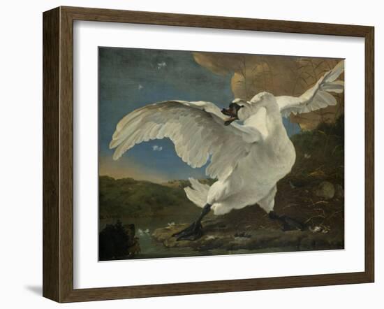 Threatened Swan, Jan Asselijn-Jan Asselijn-Framed Art Print