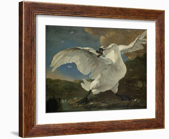 Threatened Swan, Jan Asselijn-Jan Asselijn-Framed Art Print