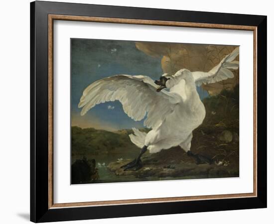 Threatened Swan, Jan Asselijn-Jan Asselijn-Framed Art Print