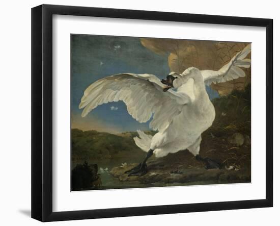 Threatened Swan, Jan Asselijn-Jan Asselijn-Framed Art Print