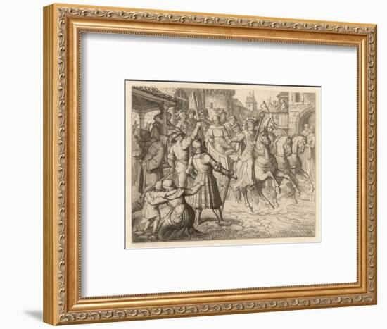 Threatened with Excommunication by the Pope Luther Travels to Worms-Gustav Konig-Framed Art Print