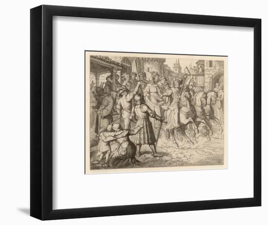 Threatened with Excommunication by the Pope Luther Travels to Worms-Gustav Konig-Framed Art Print