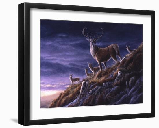 Threatening Sky Red Deer-Jeremy Paul-Framed Giclee Print