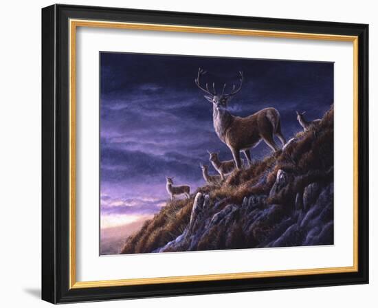 Threatening Sky Red Deer-Jeremy Paul-Framed Giclee Print