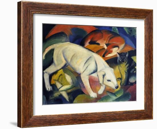 Three Animals (A Dog, a Fox, and a Cat), 1912-Franz Marc-Framed Giclee Print