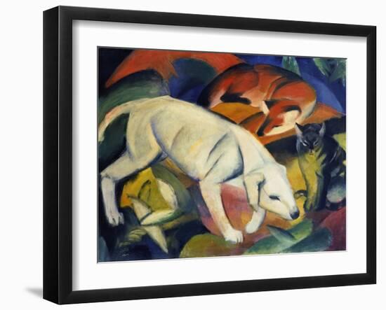 Three Animals (A Dog, a Fox, and a Cat), 1912-Franz Marc-Framed Giclee Print