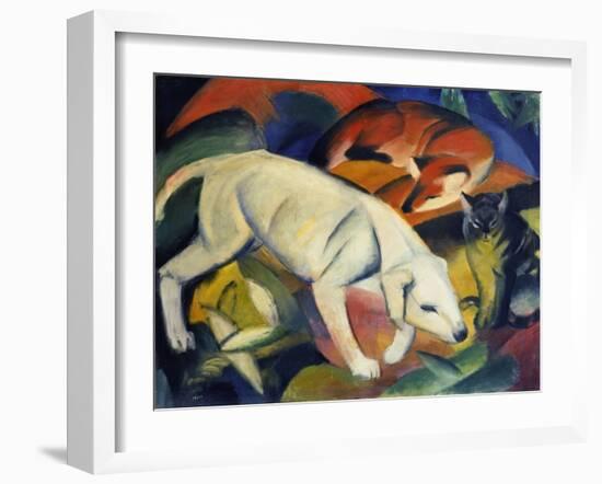 Three Animals (A Dog, a Fox, and a Cat), 1912-Franz Marc-Framed Giclee Print