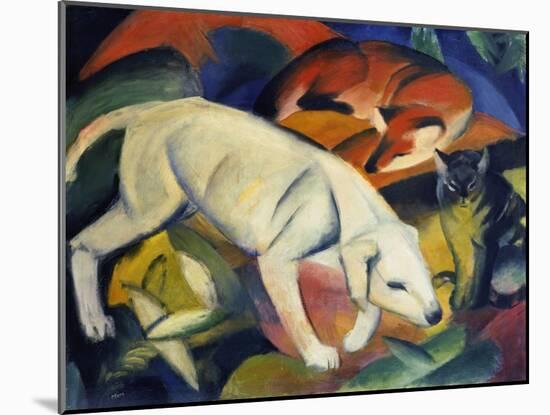 Three Animals (A Dog, a Fox, and a Cat), 1912-Franz Marc-Mounted Giclee Print